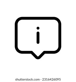 Simple Info icon. The icon can be used for websites, print templates, presentation templates, illustrations, etc