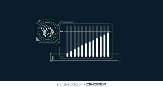 Eine einfache Infografik über steigende globale Ölpreise.