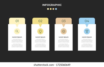 Simple infographic. Business concept with 4 steps.
