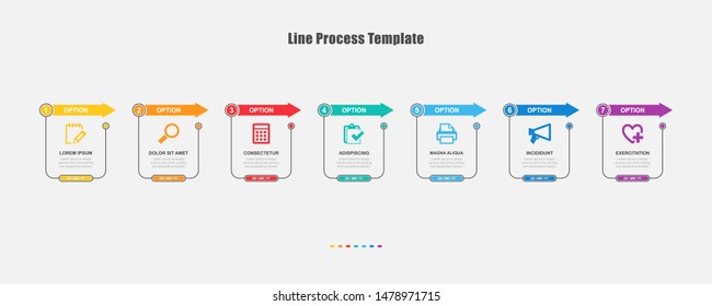 Simple infographic design template. Flat vector illustration for presentation, banner, report.