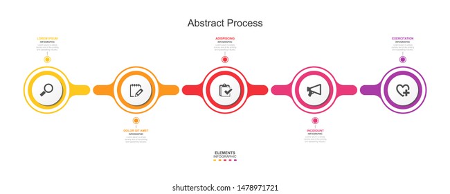 Simple infographic design template. Flat vector illustration for presentation, banner, report.