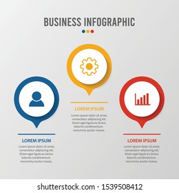 Simple infographic design template. Flat vector illustration for presentation, banner, report.