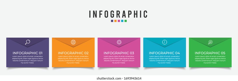Simple infographic design template. Flat vector illustration for presentation, banner, report.
