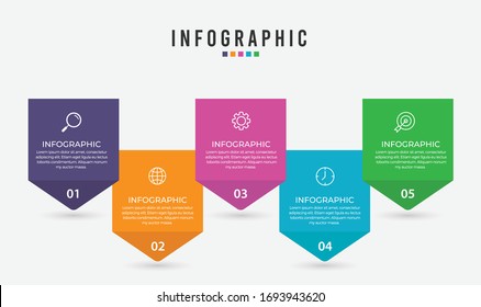 Simple infographic design template. Flat vector illustration for presentation, banner, report.
