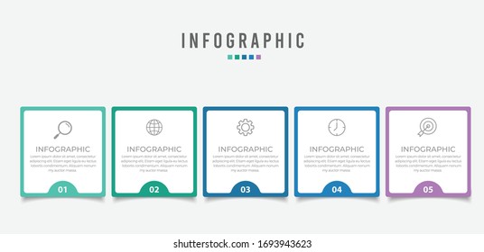 Simple infographic design template. Flat vector illustration for presentation, banner, report.
