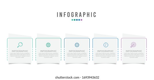 Simple infographic design template. Flat vector illustration for presentation, banner, report.
