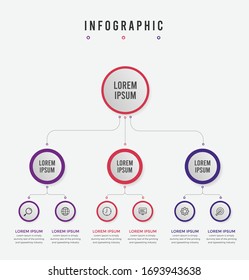 Simple infographic design template. Flat vector illustration for presentation, banner, report.
