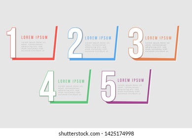 Simple infographic design template with icons and 5 options or steps. Can be used for process diagram, presentations, workflow layout, banner, flow chart, info graph.- Vector