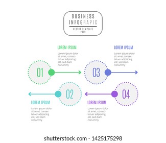 Simple infographic design template with icons and 4 options or steps. Can be used for process diagram, presentations, workflow layout, banner, flow chart, info graph.- Vector