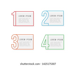 Simple infographic design template with icons and 4 options or steps. Can be used for process diagram, presentations, workflow layout, banner, flow chart, info graph.- Vector