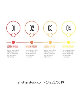 Simple infographic design template with icons and 4 options or steps. Can be used for process diagram, presentations, workflow layout, banner, flow chart, info graph.- Vector