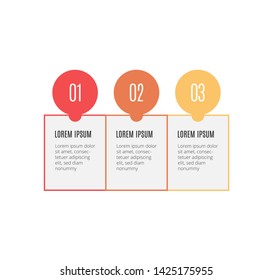 Simple infographic design template with icons and 3 options or steps. Can be used for process diagram, presentations, workflow layout, banner, flow chart, info graph.- Vector