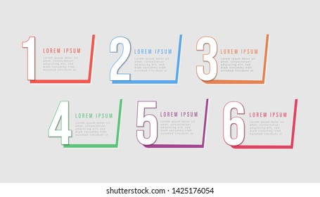 Simple infographic design template with icons and 6 options or steps. Can be used for process diagram, presentations, workflow layout, banner, flow chart, info graph.- Vector