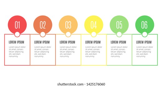 Simple infographic design template with icons and 6 options or steps. Can be used for process diagram, presentations, workflow layout, banner, flow chart, info graph.- Vector