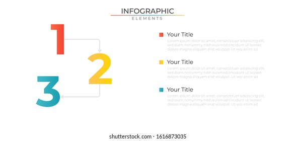 Simple infographic design template with three options or steps. Modern vector for company and corporate business project and presentation.