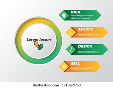 Simple Infographic design  vector for business presentation