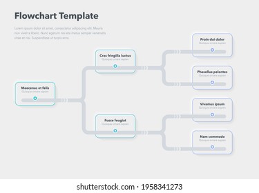 Simple infographic for flowchart template with place for your content. Flat design, easy to use for your website or presentation.