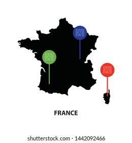 Simple Infographic Of France Using For Presentation