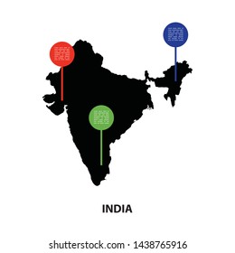 Simple Infographic Of India Using For Presentation
