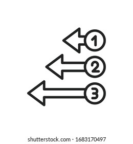 Icono simple de línea infográfica. Pictograma de trazo. Ilustración vectorial aislada en un fondo blanco. Símbolo de calidad superior. Signo de vector para aplicaciones móviles y sitios web.