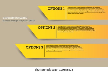 Simple infographic modern design template for your website or infographic. vector