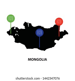 Simple Infographic Of Mongolia Using For Presentation