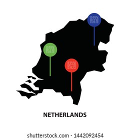 Simple Infographic Of Netherlands Using For Presentation