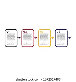 Plantilla de puntos de información simple 1 a 4