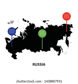 Simple Infographic Of Russia Using For Presentation