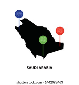 Simple Infographic Of Saudi Arabia Using For Presentation
