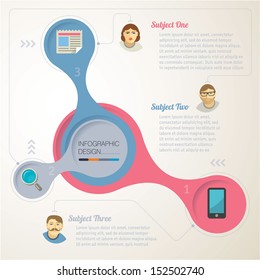 Simple infographic step by step template