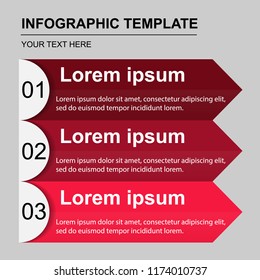 A Simple Infographic Template for Business in Red Color