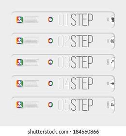 Simple Infographic template. Vector illustration for workflow layout, diagram, number options, web design