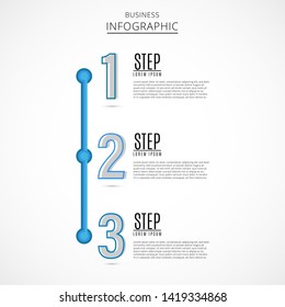Simple infographic thin line design with 3 options or steps. Infographics for business concept. Can be used for presentations banner, workflow layout, process diagram, flow chart, info graph.- Vector