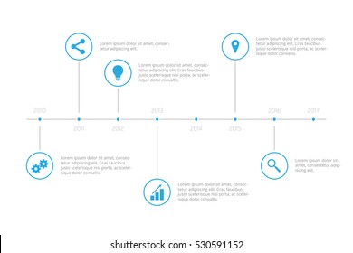 Simple Infographic Timeline - Sky Blue