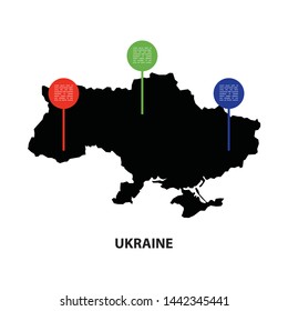 Simple Infographic Of Ukraine Using For Presentation