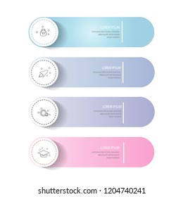 Simple infographic vector with 4 options soft color vector