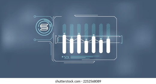 Simple infographics about the stability of the Solana price.