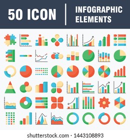 Simple infographics icons set. Universal infographics icon to use for web and mobile UI, set of basic infographics elements
