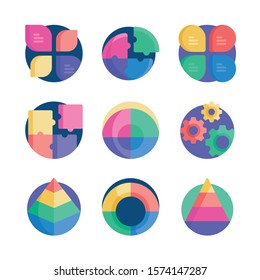 Simple infographics icons set. Universal infographics icon to use for web and mobile UI, set of basic infographics elements