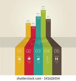 Simple infographics. Retro style. Vector