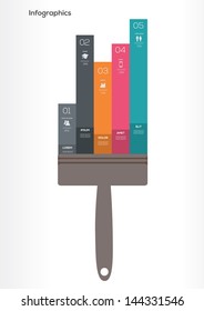 Simple infographics. Retro style. Vector