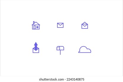 Simple information digital icon web graphic design