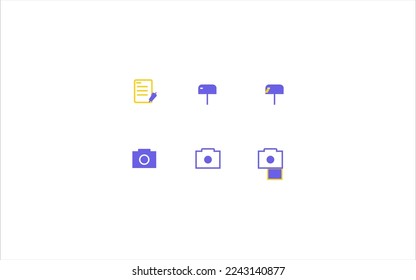 Simple information digital icon web graphic design