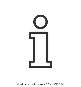 simple information icon with line style use for ui ux button interface web application, startup, website, editable stroke