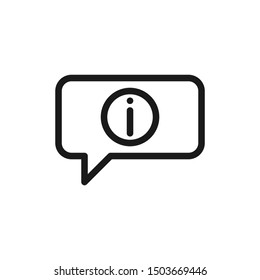 Simple information icons with in line style design on white background. Suitable for help, customer service, support, user interface and website app. Pixel Perfect 48x48. Vector Illustration EPS 10.