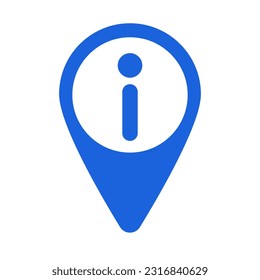 Simple information map pin icon. Vector.
