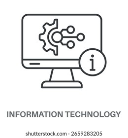 Icono simple del diseño de la Tecnología de la información, Inspiración simple del diseño del estilo para cualquier interfaz y propósito de los logotipos