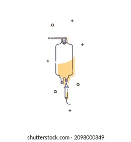 icono de perfusión simple sobre fondo blanco, icono de la bolsa de sangre, bolsa de perfusión, bolsa de perfusión