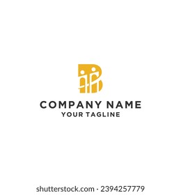 simple initial B for bridge which forms bridge logo